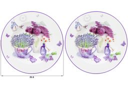 Набор тарелок 2 пр. 300 мл 21,5*21,5*3 см Лаванда глубокие NEW BONE CHINA - Elan gallery фото 2