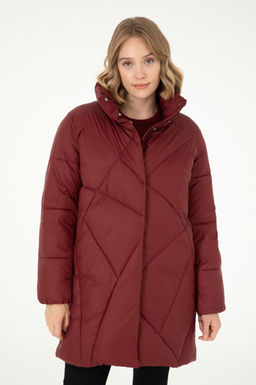 Женское бордовое пальто Неожиданная скидка в корзине - U.s. polo assn фото 3