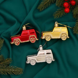 Ёлочные игрушки 3 шт. Зимнее волшебство. Драйв пластик, 7.53.5 см, МИКС