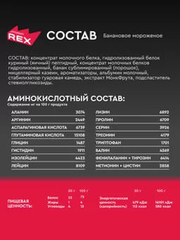 Multy Protein ProteinRex Коктейль со вкусом бананового мороженого, 450 г  фото 4