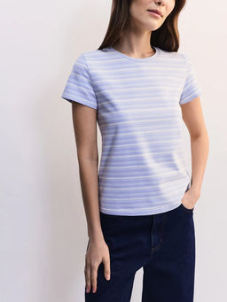Футболка прилегающего силуэта в полоску ZR2605013409-252 / Zarina