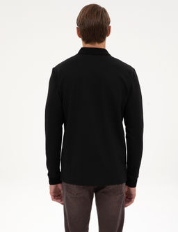 Siyah Regular Fit Sweatshirt - Pierre cardin фото 5