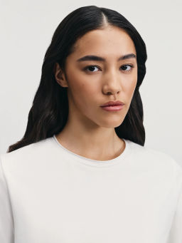 Хлопковая футболка прямого кроя / Zarina фото 6