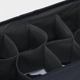 Органайзер для хранения белья LaDо́m, 8 ячеек, 24×14×10 см, графитовый