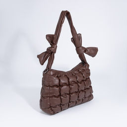 Сумка-мешок на молнии, длинный ремень, цвет коричневый - Simaland фото 2