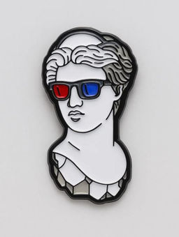 Значок металлический iLikeGift "3D glasses statue"