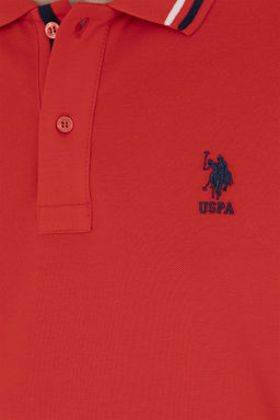 Футболка U.S. Polo Assn красная из хлопка  фото 7
