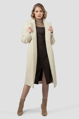 01-12116 Пальто женское демисезонное (пояс) - El podio фото 4