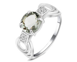 Кольцо, зеленый аметист, Феерия