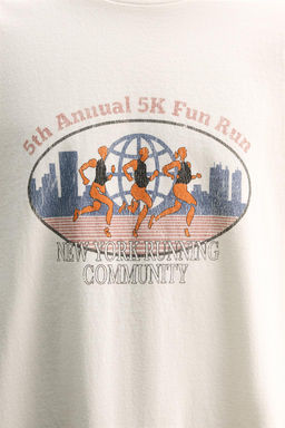 RUNNING GRAPHIC PRINT T-SHIRT - Zara фото 16