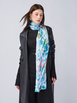 Большой, мягкий, тонкий и очень нежный двусторонний палантин с рисунком - Tantino фото 10