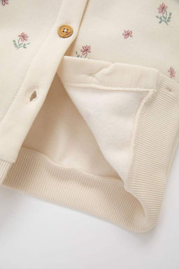 Кардиган на пуговицах с круглым вырезом для маленьких девочек - Defacto фото 4