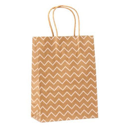 Цена за 12 шт. Пакет подарочный 16x8x22см крафт / W100S /уп 12/1500/ - Галеонтрейд фото 5