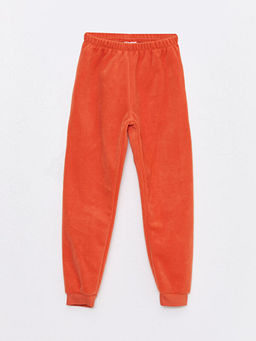 Bisiklet Yaka Bask?l? Uzun Kollu Polar K?z ?ocuk Pijama Tak?m? - Waikiki фото 3