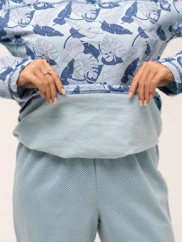 Пижама женская, цвет голубой