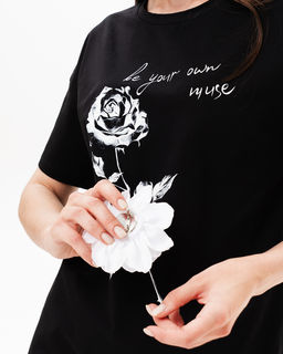 Футболка с цветком FDC001 - Sahar art lab фото 6