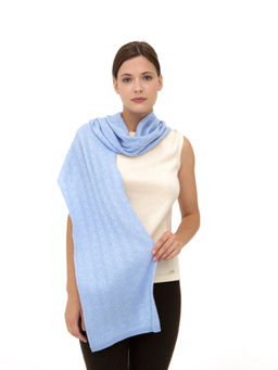 Шарф из кашемира 03173 голубой