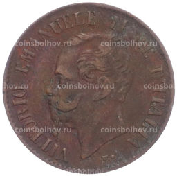 Монета 1 чентезимо 1867 года М Италия