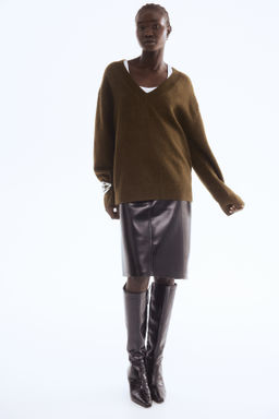 Jersey oversize con cuello de pico - H&m фото 11