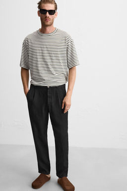 PLEATED LINEN TROUSERS - Zara фото 5