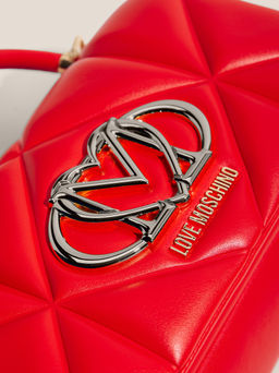 Женская сумка с ручкой LOVE MOSCHINO EMBOSSED Q Артикул 4561084, рубиновый  фото 2