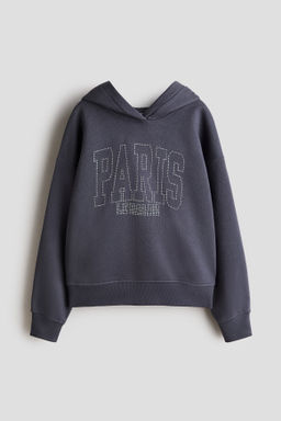 Sudadera oversize con capucha y motivo - H&m фото 3