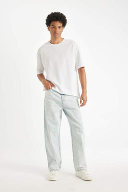 Джинсовые брюки Baggy Fit с широким узором и нормальной талией, широкие брюки - Defacto фото 2
