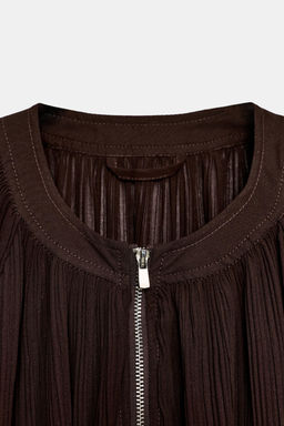 CHAQUETA ORGANZA PLISADA / Marr?n - Zara фото 7