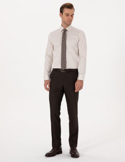 Kahverengi Slim Fit Kuma_ Pantolon