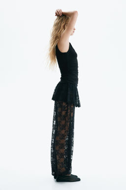 Pantal?n de encaje con falda superpuesta - H&m фото 3