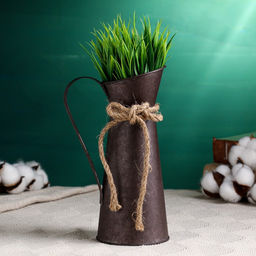 Фигурное кашпо для цветов «Кувшин Ноель», 8×20 см, металл, МИКС