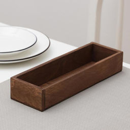 Лоток для столовых приборов Доляна, 25×8×4 см, дерево, коричневый