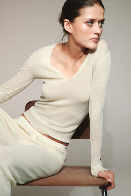 100% WOOL RIB TOP - Zara фото 2