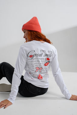 8513 Футболка с длинным рукавом женская