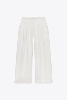 SATIN WIDE-LEG TROUSERS - Zara фото 3