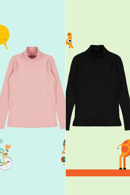 Pembe-Beyaz 2li K?z Cocuk Basic Paket Duz Orme T-Shirt TKDAW25TS00005 - Trendyolmilla фото 4