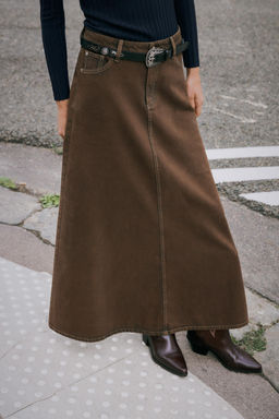 Z1975 DENIM MIDI TIERED SKIRT - Zara фото 2