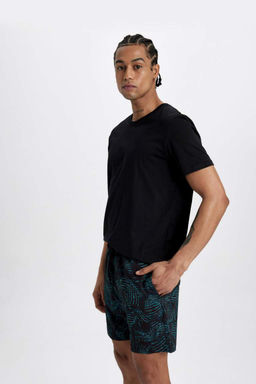 DeFactoFit Короткие шорты для плавания с гибкой текстурой и принтом стандартного кроя  фото 5