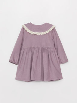 Bebe Yaka Uzun Kollu K?z Bebek Kadife Elbise - Waikiki фото 2