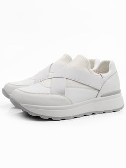 03-A1030-9 WHITE Кроссовки женские (натуральная кожа)