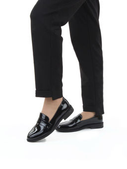 03-DCO163-1 BLACK Лоферы женские (натуральная кожа)