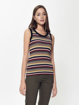 CONTE Топ в полоску с эластичными манжетами LD 921 black stripes