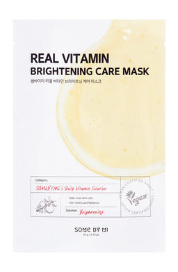 Some By Mi Real Vitamin Brightening Care Mask, 20g*1ea - Осветляющая тканевая маска с витамином С, 20гр.*1шт