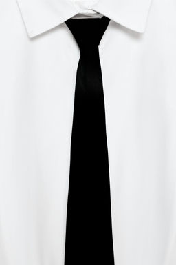 CAMISA PECHERA CORBATA ZW COLLECTION / Blanco - Zara фото 6