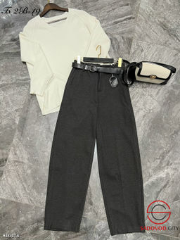 Брюки с ремнем широкие