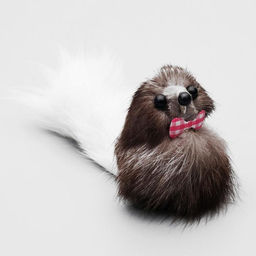 Цена за 5 шт. Мышь из натурального меха малая, корпус 5 см, микс цветов