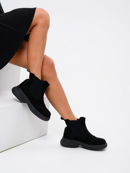 Челси 332.927bl. Черная замша/Байка