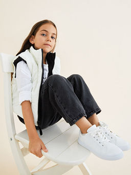 ?ift Tarafl? Dik Yaka Basic K?z ?ocuk ?i?me Yelek - Waikiki фото 3