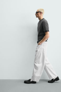 PANTAL?N BARREL FIT / Blanco