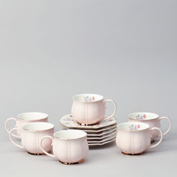 ЧАЙНЫЙ НАБОР LEFARD ВРЕМЕНА ГОДА НА 6 ПЕР. 12 ПР. 250 МЛ РОЗОВЫЙ